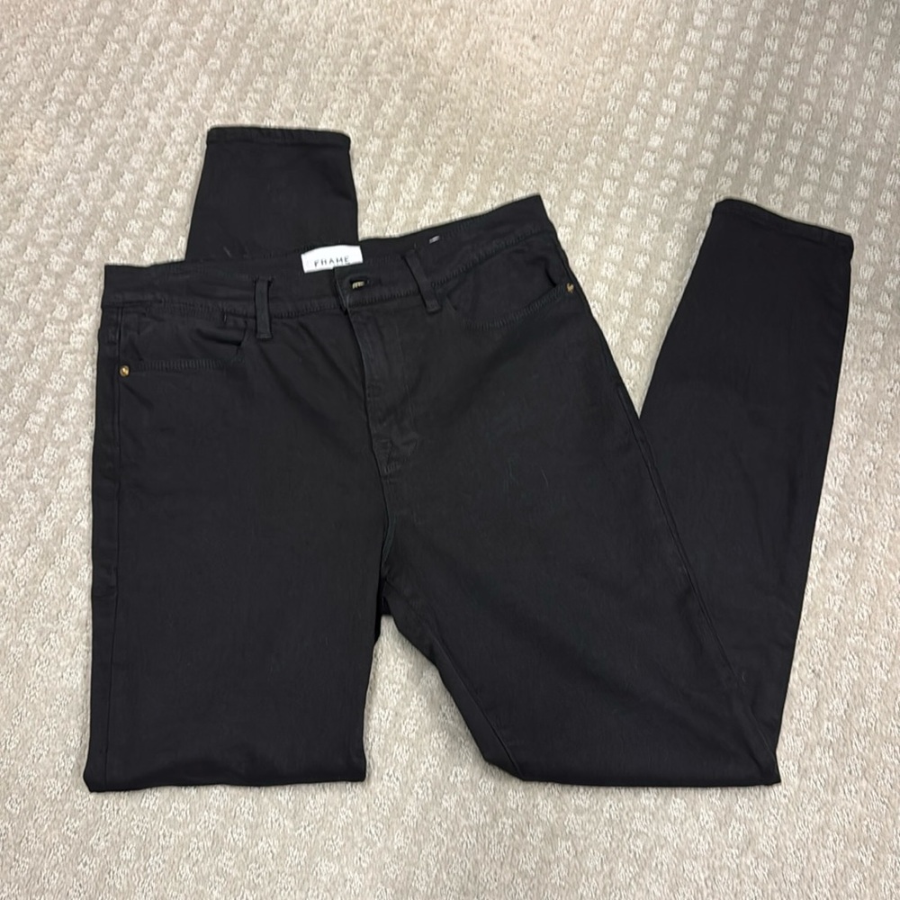 Frame black skinny jeans